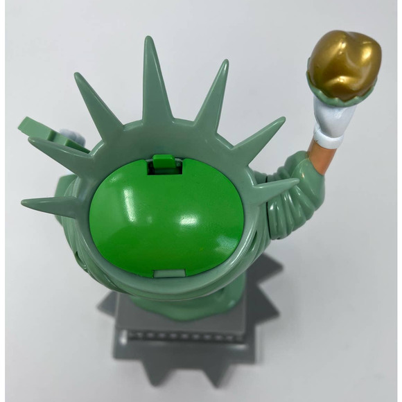 Mars Inc. M & M's World‎ Ms. Liberty Green Dispenser 11" Tall x 7" Wide Bottom - Picture 5 of 6